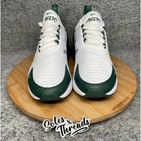Nike Air Max 270 White Vintage Green Size 7 Women Sneakers HQ3421-100 - Picture 4 of 8